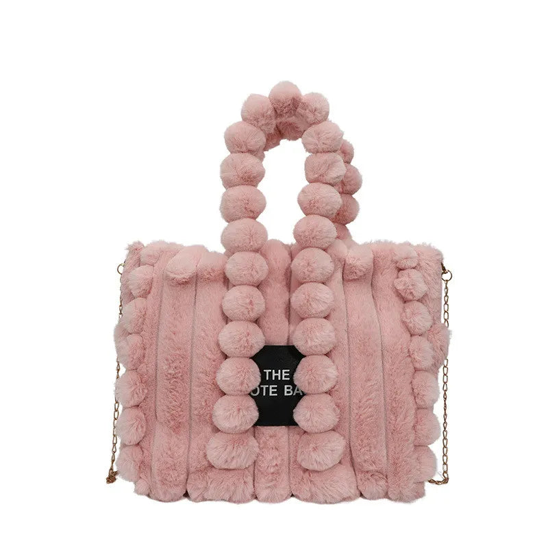 Women winter letter chain shoulder messenger bag tote bag