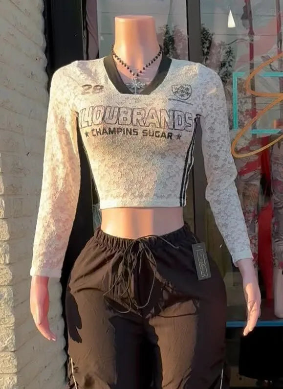 Women lace See-Through Mesh Top