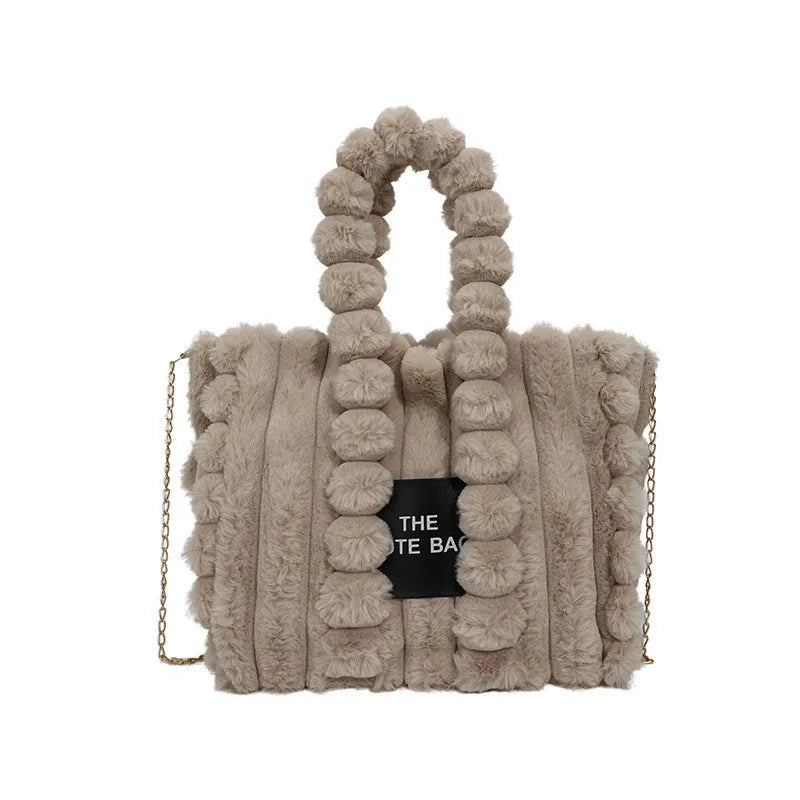 Women winter letter chain shoulder messenger bag tote bag