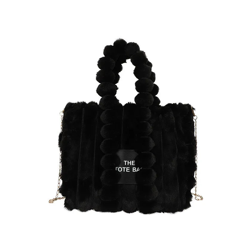 Women winter letter chain shoulder messenger bag tote bag