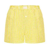 Women's Summer Retro Plaid High Waist Wide Leg Casual Shorts