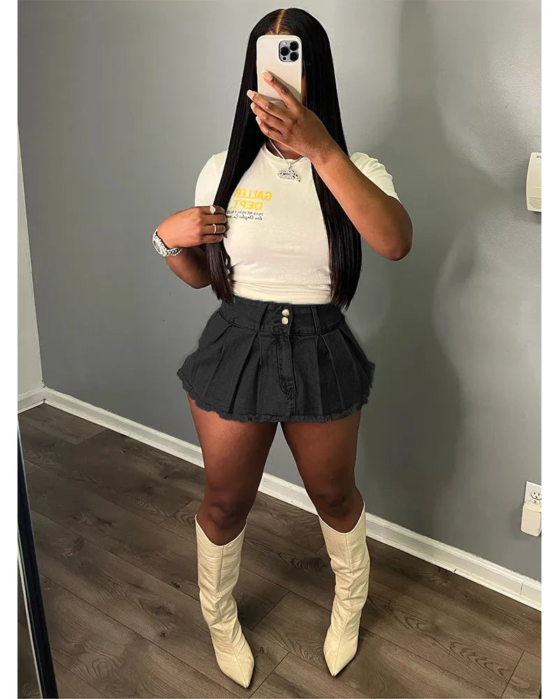 Women's Vintage Wash Stretch Denim Shorts