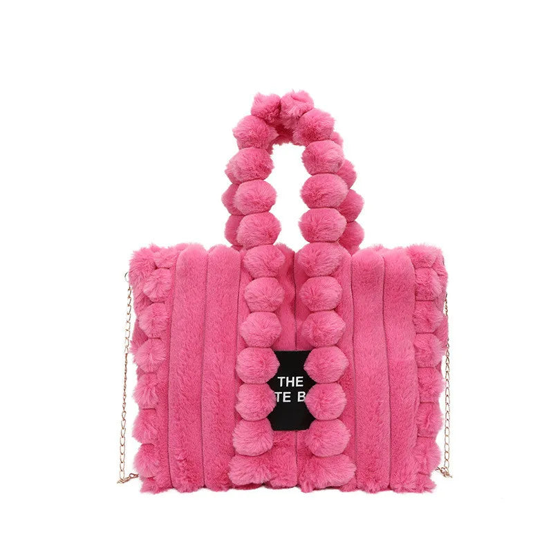 Women winter letter chain shoulder messenger bag tote bag