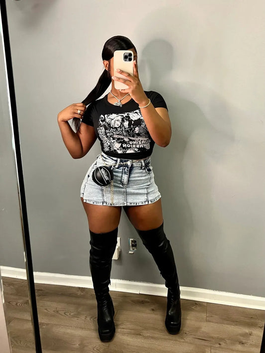 Women's Vintage Wash Stretch Denim Shorts
