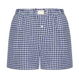 Women's Summer Retro Plaid High Waist Wide Leg Casual Shorts