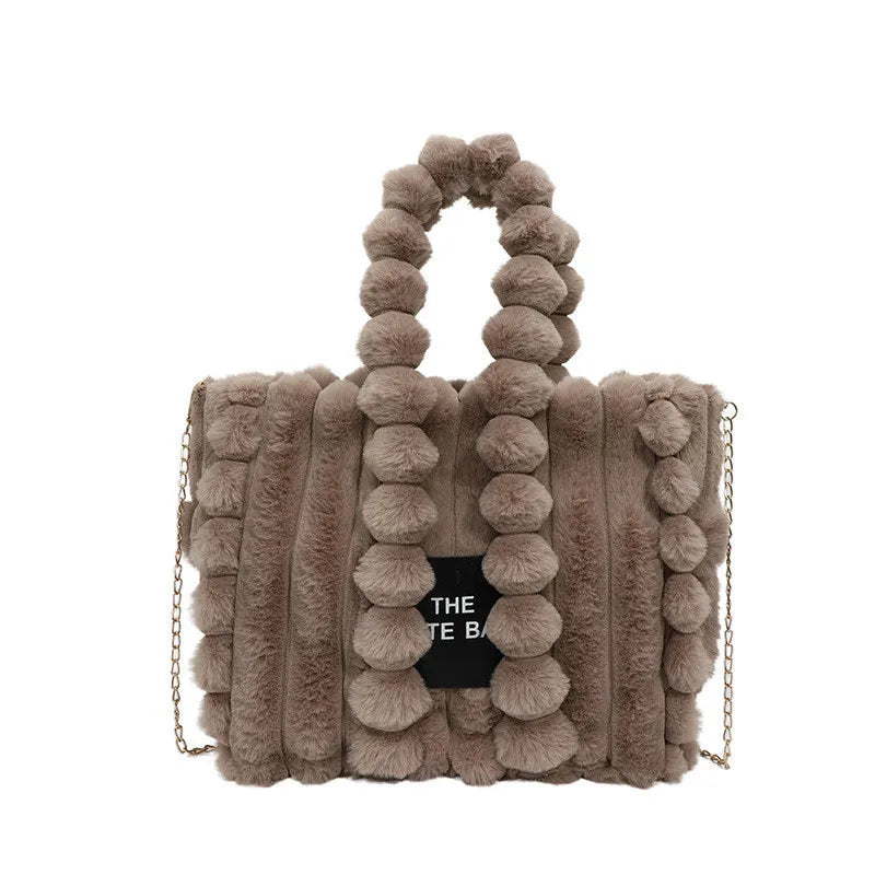 Women winter letter chain shoulder messenger bag tote bag