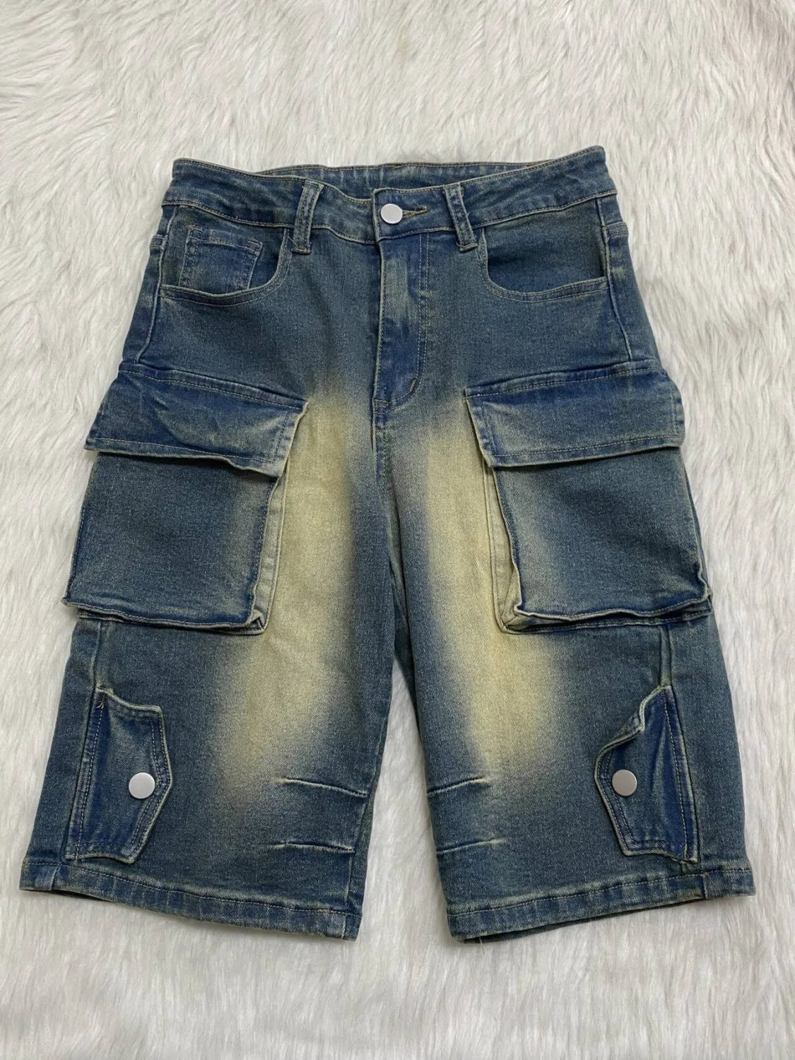 Women's Summer Casual Loose Pocket Denim Shorts