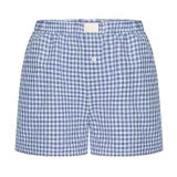 Women's Summer Retro Plaid High Waist Wide Leg Casual Shorts